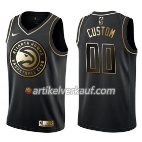 NBA Atlanta Hawks Trikot Nike Schwarz Golden Edition Personalisierung Swingman - Herren